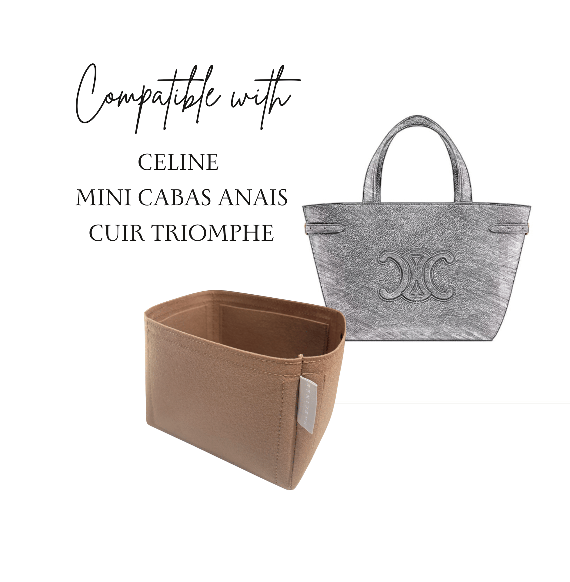 Inner Bag Organizer - Celine Mini Cabas Anais Cuir Triomphe