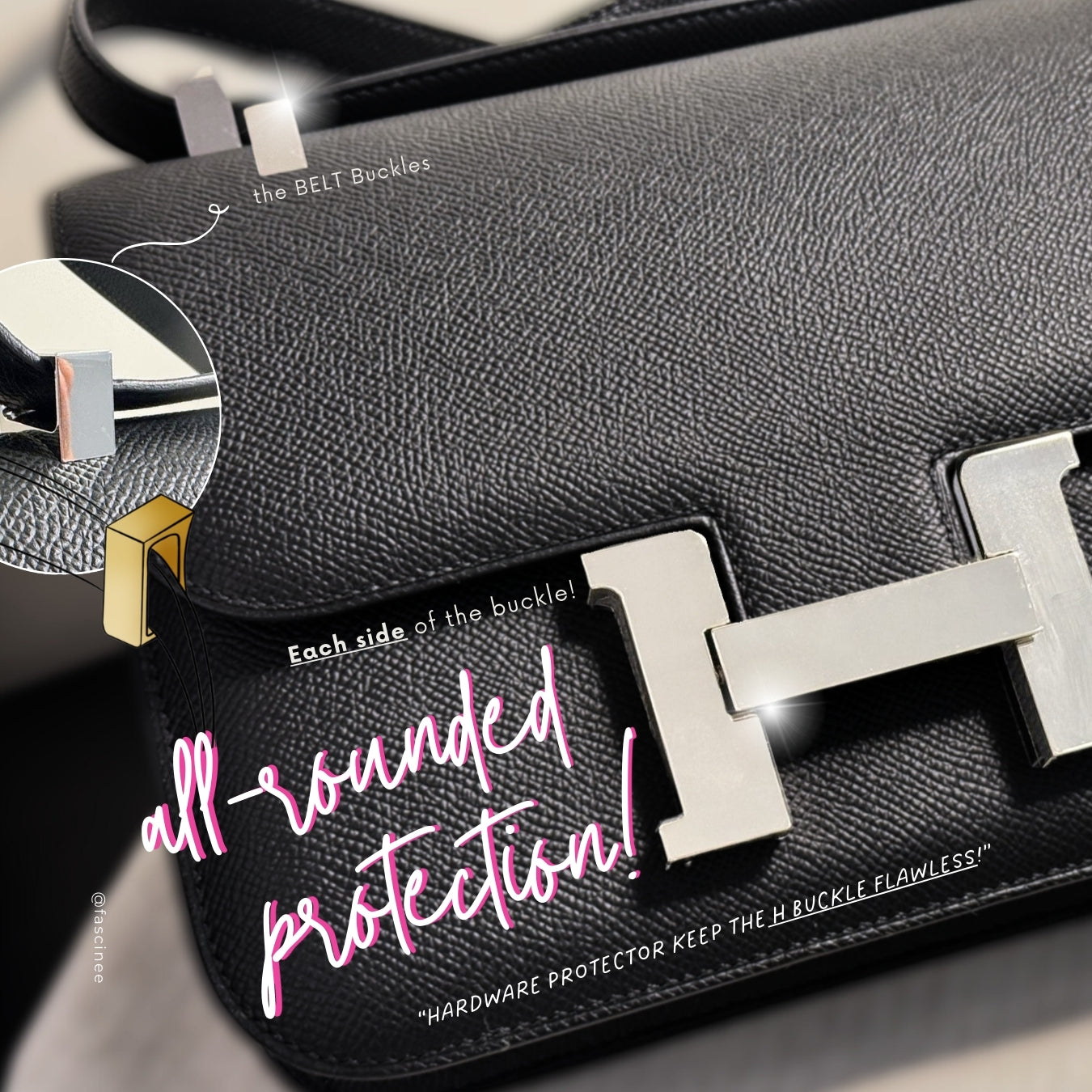 【DIY Pack】手袋金屬配件貼膜 | 保護貼 | 適用於 Hermes ** 一個價錢已包含 2 張優質防護貼紙 **