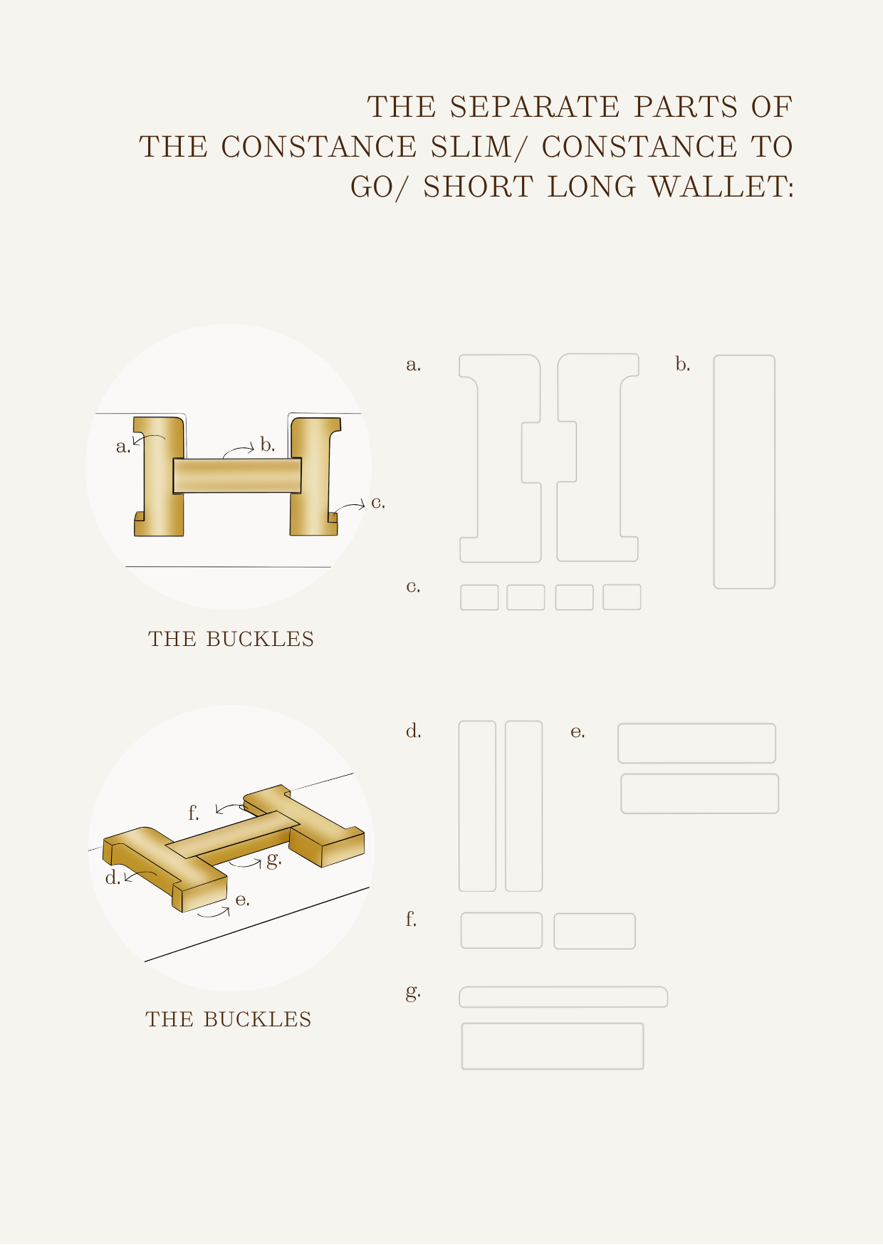 واقيات أدوات الحقائب لمحفظة كونستانس القصيرة/الطويلة 【مجموعتان في العبوة】