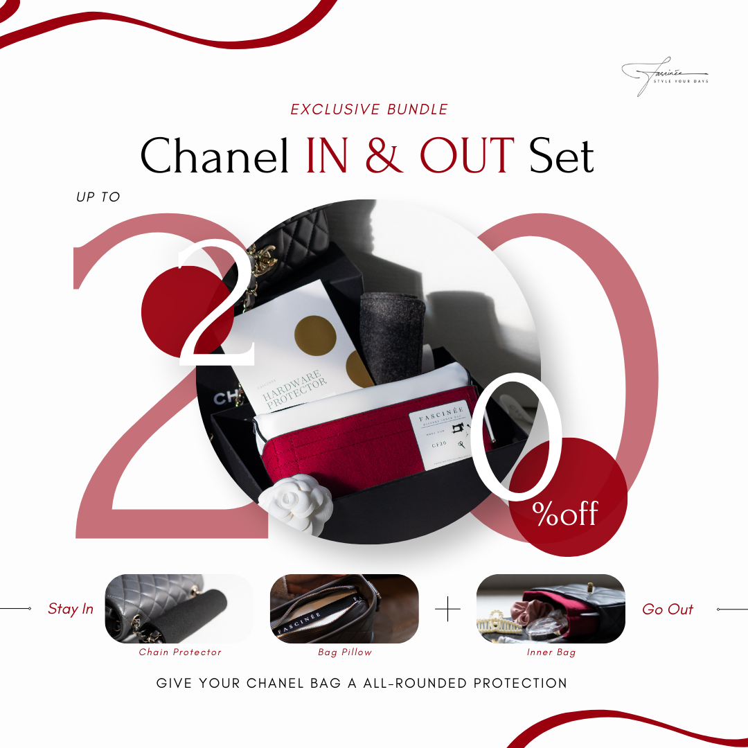 Chanel Inclusive 4-in-1 Set ( Bag Insert + Bag Pillow + Hardware Protector + Chain Protector )