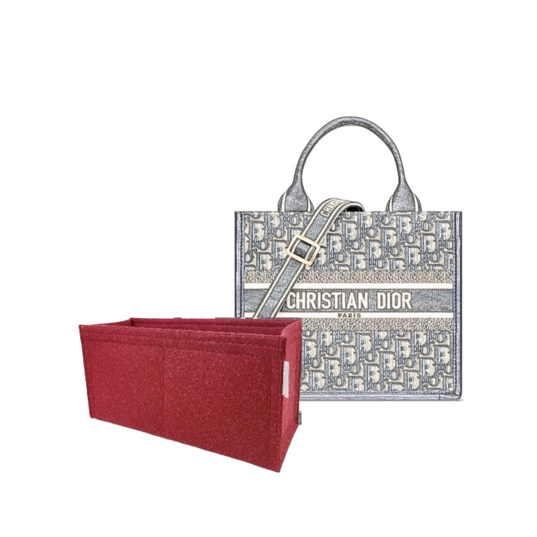 手製內袋 - Dior Book Tote with Strap (Oblique Embroidery + Calfskin) | 2 sizes