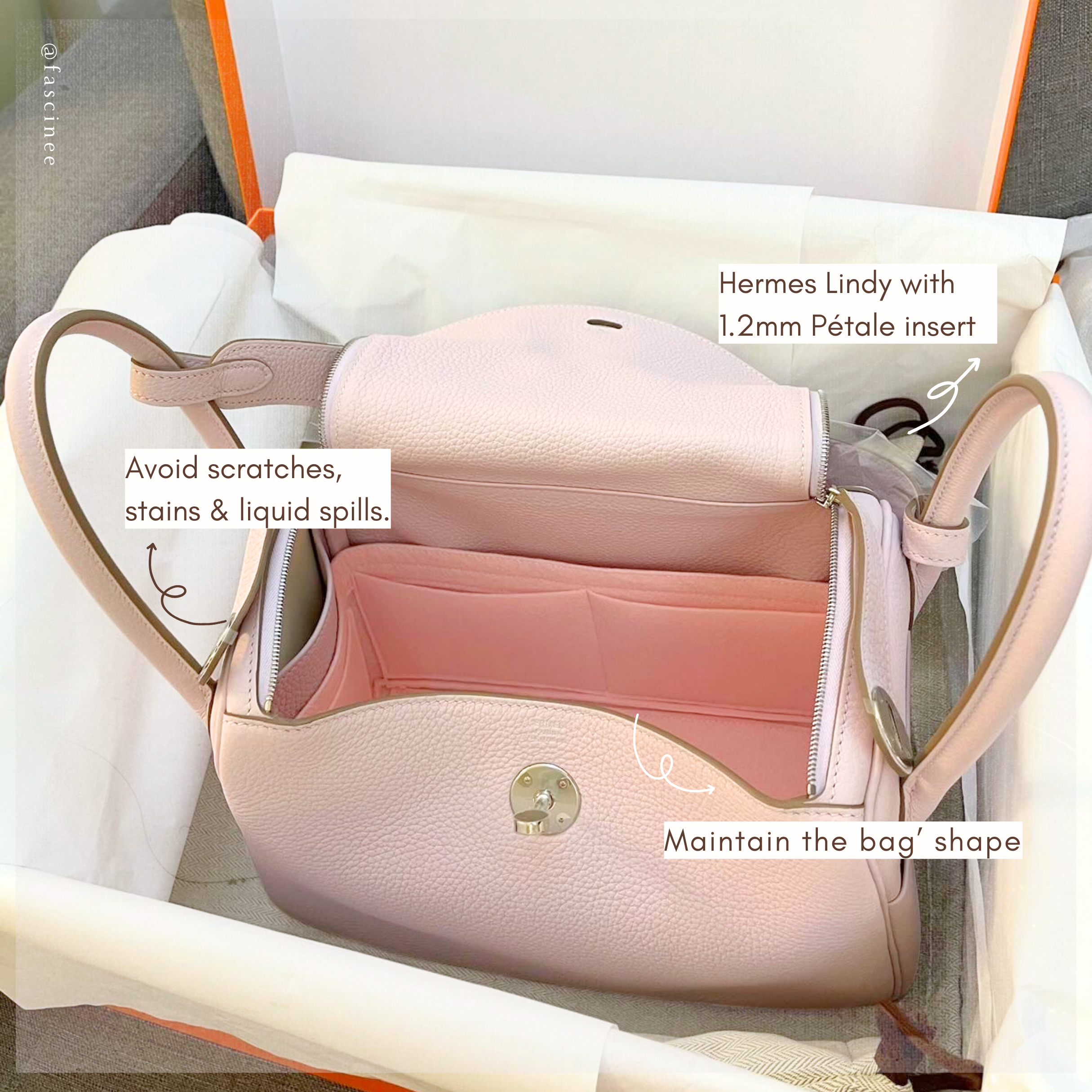 Hermes Lindy Inner bag organiser