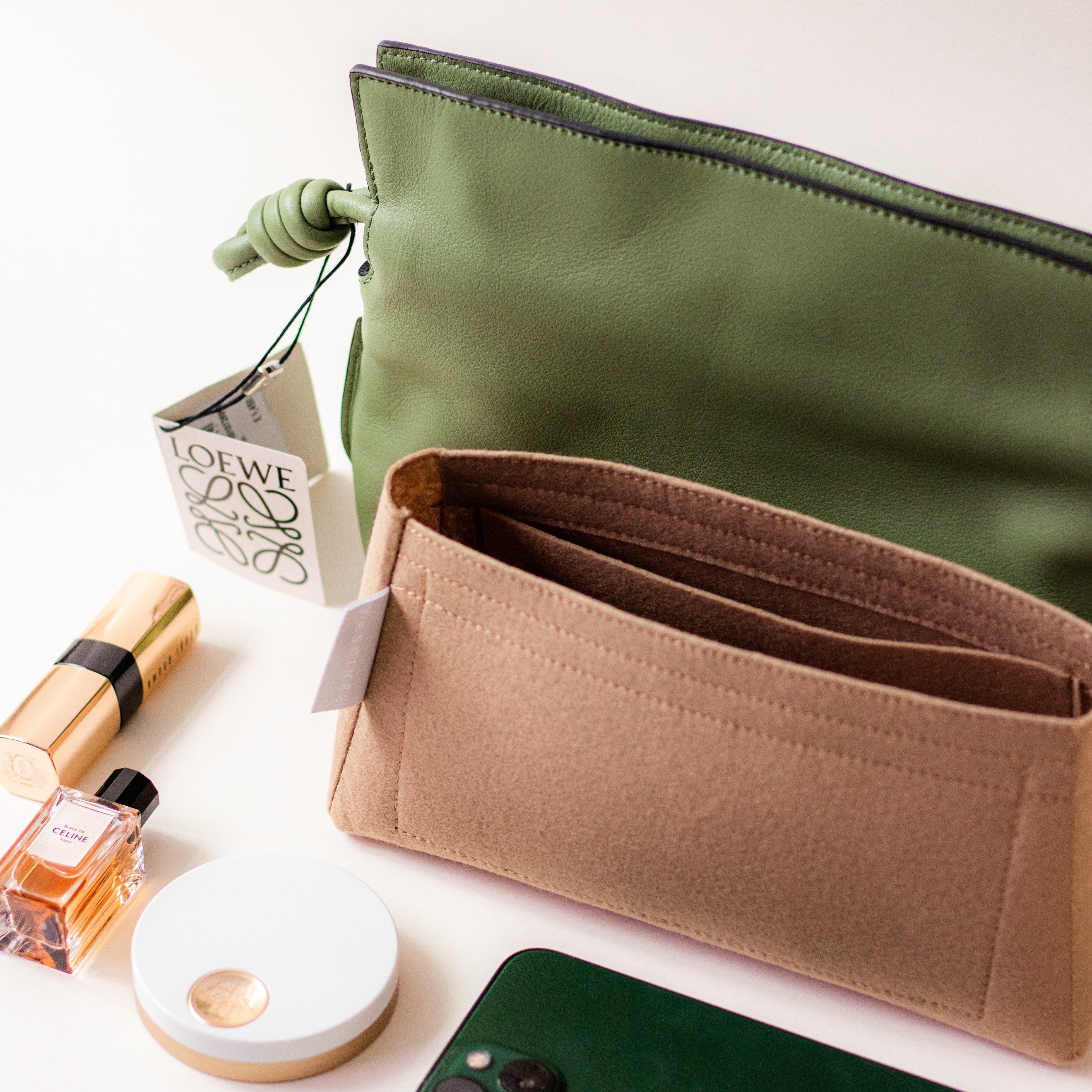 Loewe Flamenco clutch inner bag organiser.