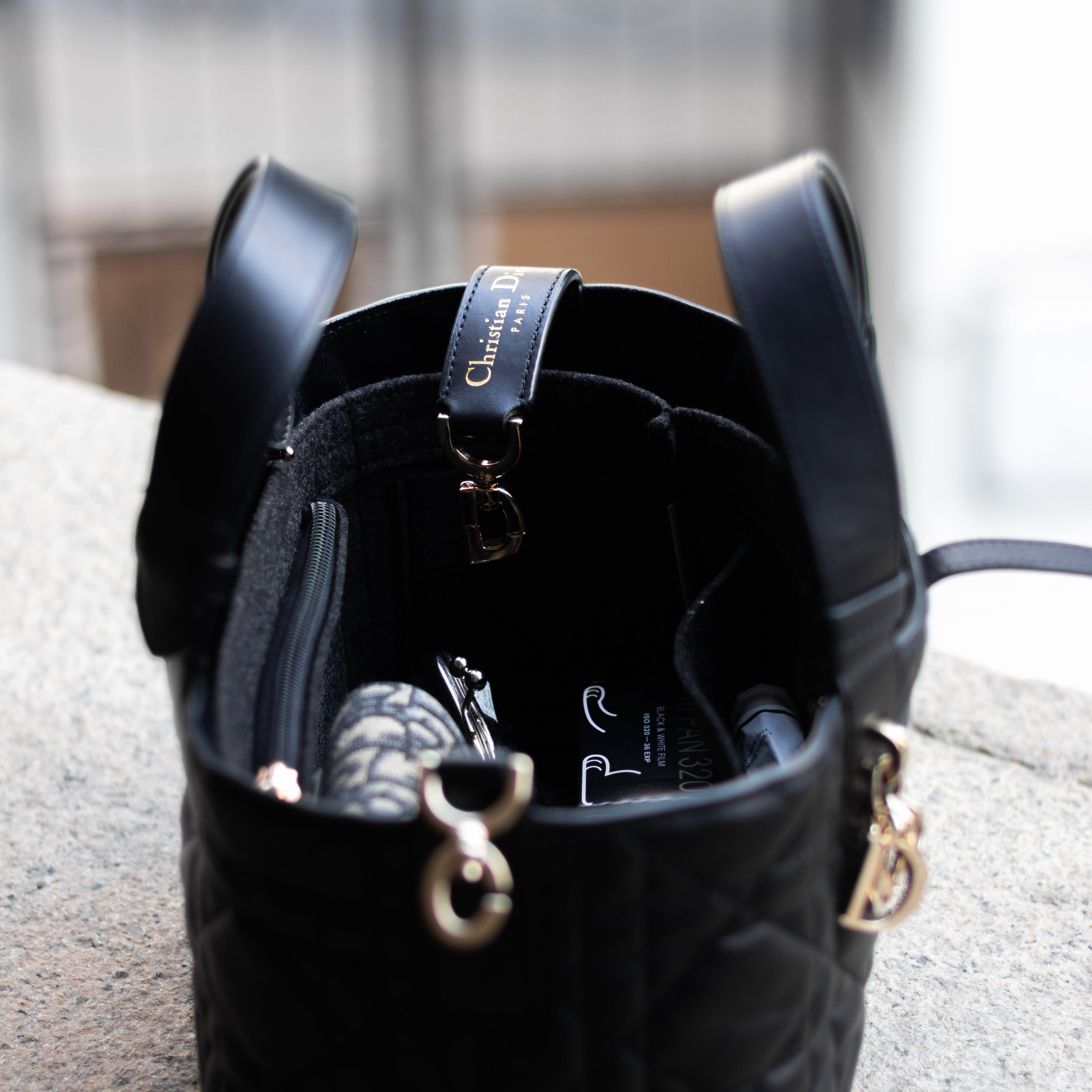 Dior Toujours Bag with inner bag organiser.