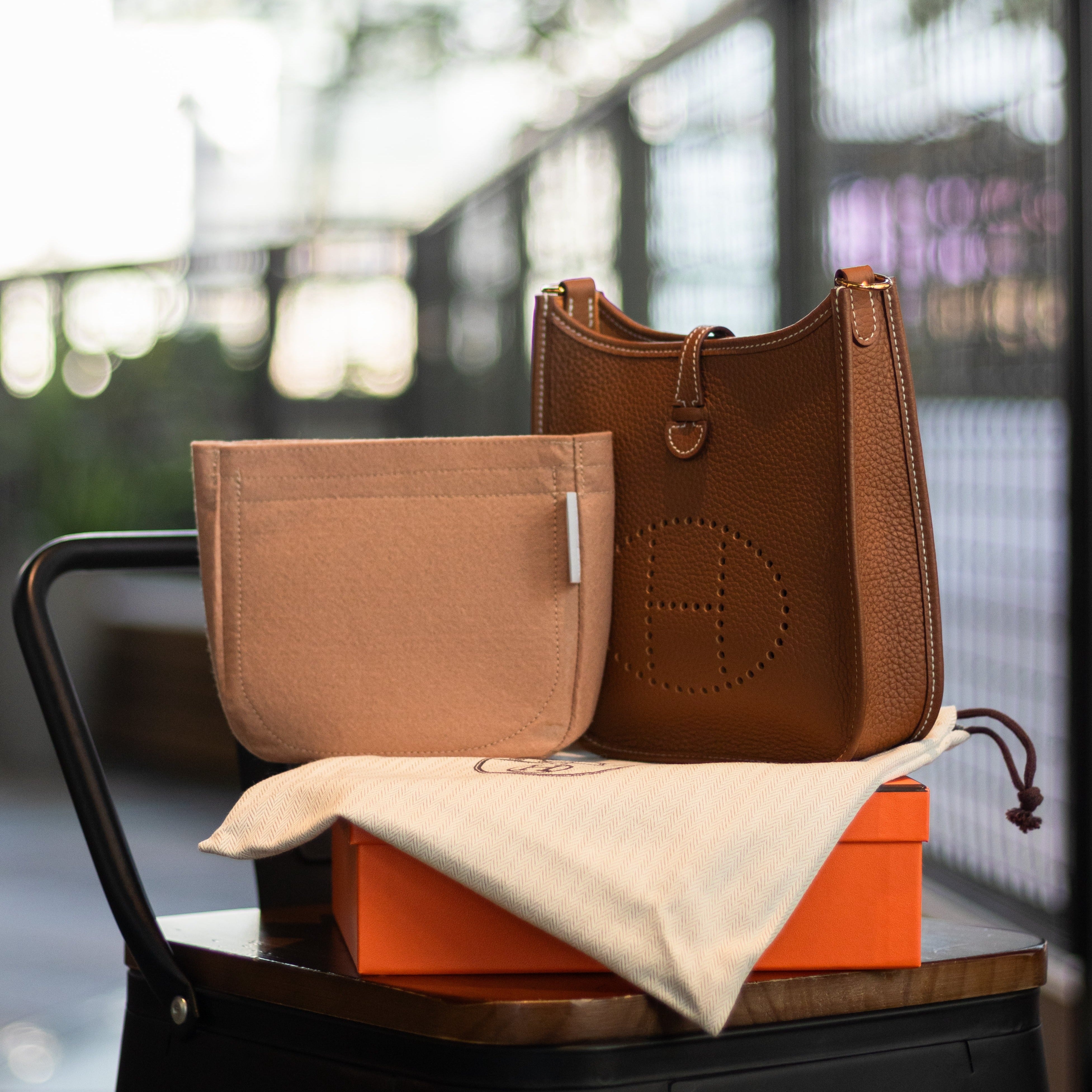 Hermes Evelyne with bag organiser