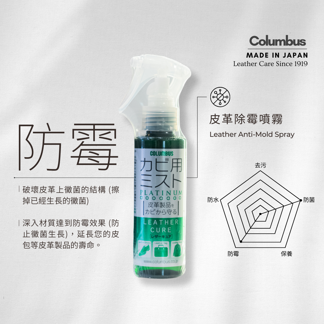 太宰治 コロンスプレー Columbus - Leather Anti-Mold Spray (100 ml) | Made in Japan
