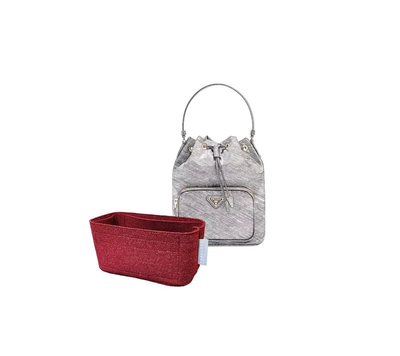 Inner Bag Organizer - Prada Logo Plaque Bucket Bag