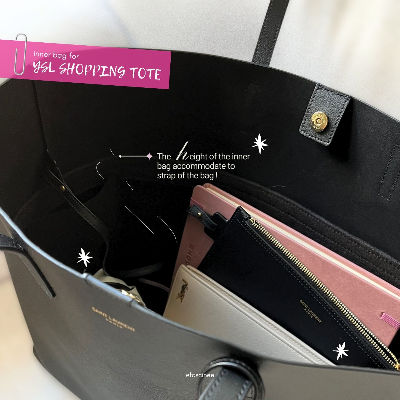 YSL Shopping Bag Tote Inner Bag