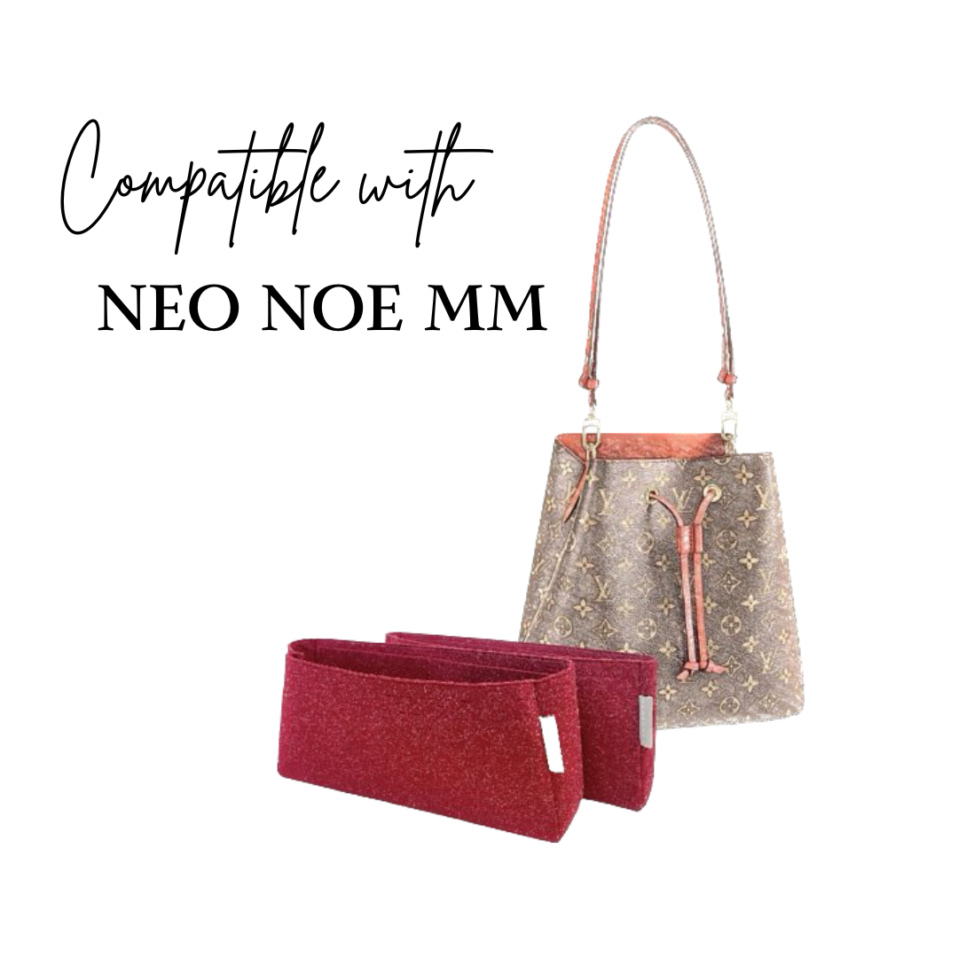 LOUKAYCCI Organizer Interno In Feltro Per Borsa LV Noe NM - Nero, Taglia M, Con Tasca Cerniera E 9 Tasche