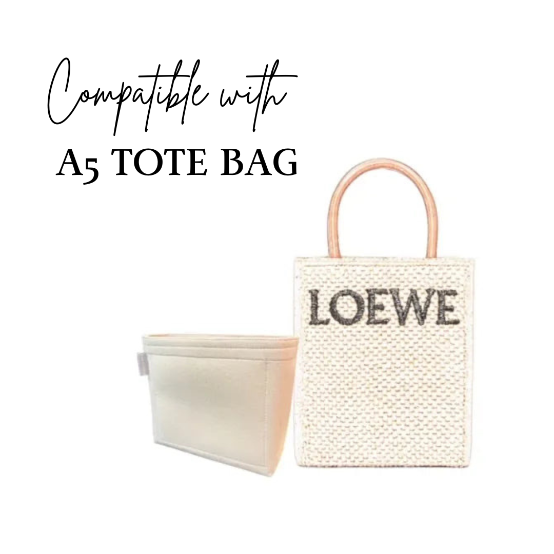 Inner Bag Organizer - Loewe Standard A5 Tote bag in raffia