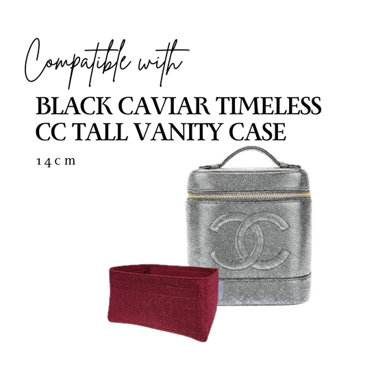 Inner Bag Organizer - Chanel Black Caviar Timeless CC Tall Vanity Case (14 cm)