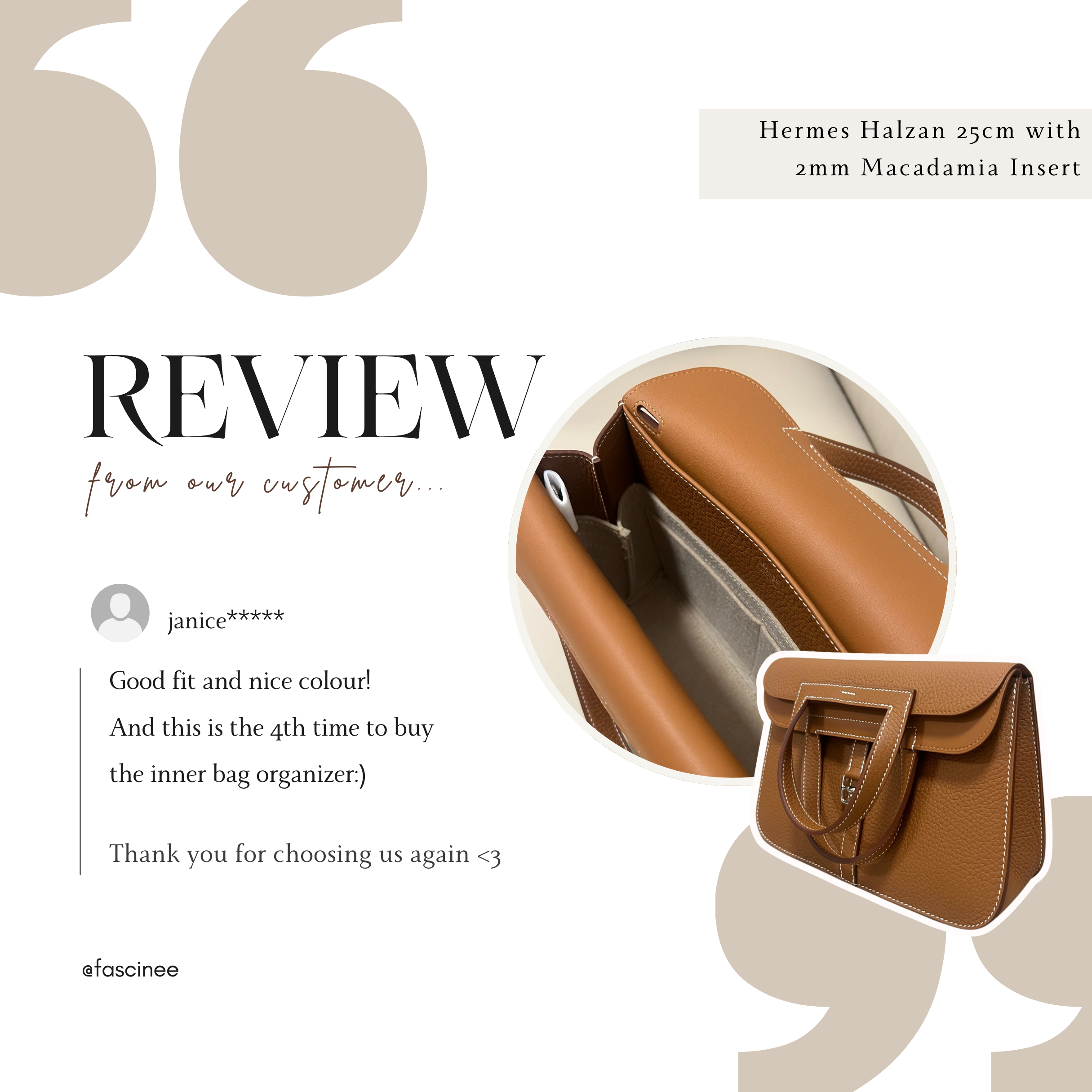 منظم حقيبة داخلي - هيرمس هالزان | ٣ أحجام