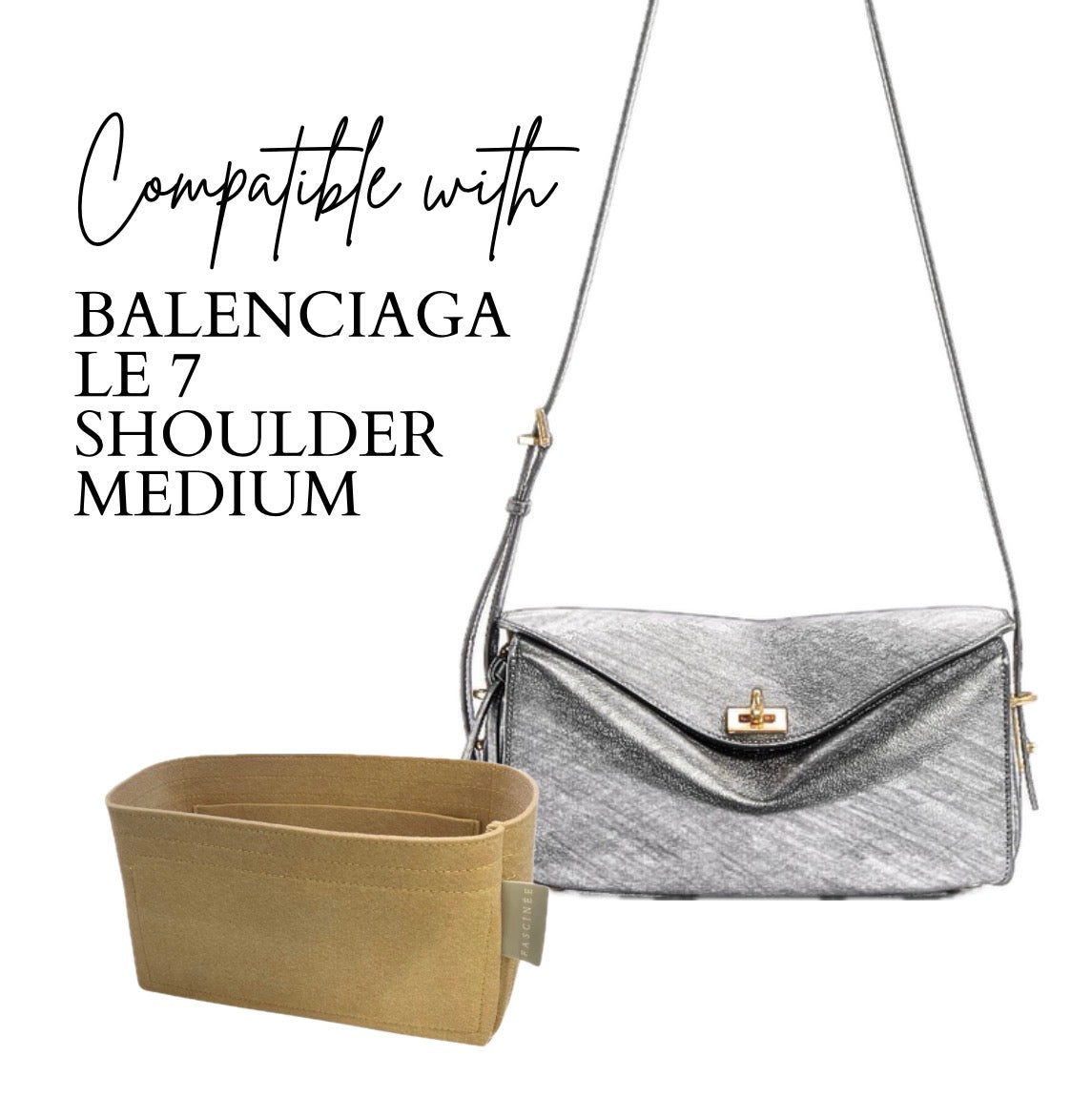 Inner Bag Organizer - Balenciaga Le 7 Shoulder Bag Medium