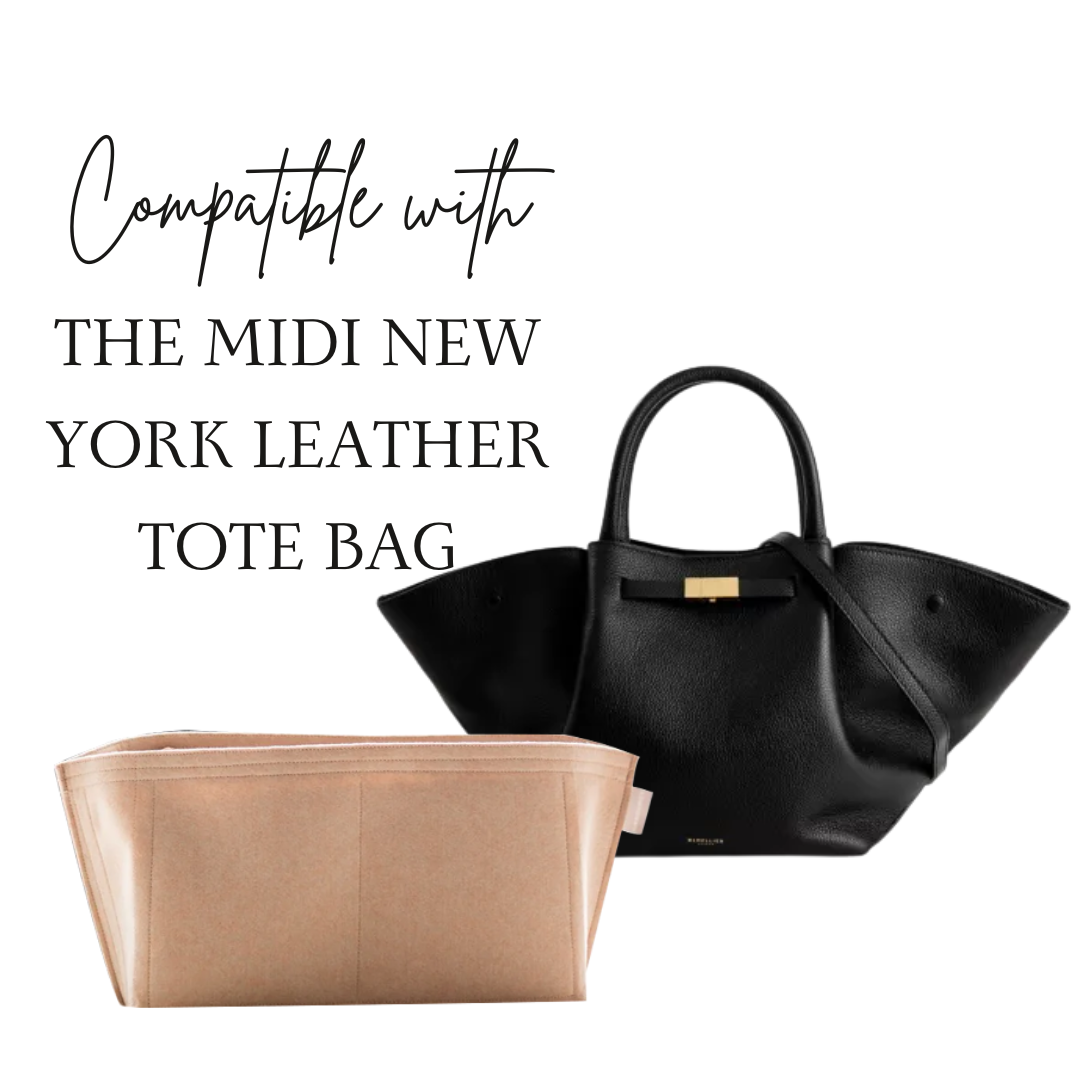 Inner Bag Organizer - Demellier The Midi New York Leather Tote Bag