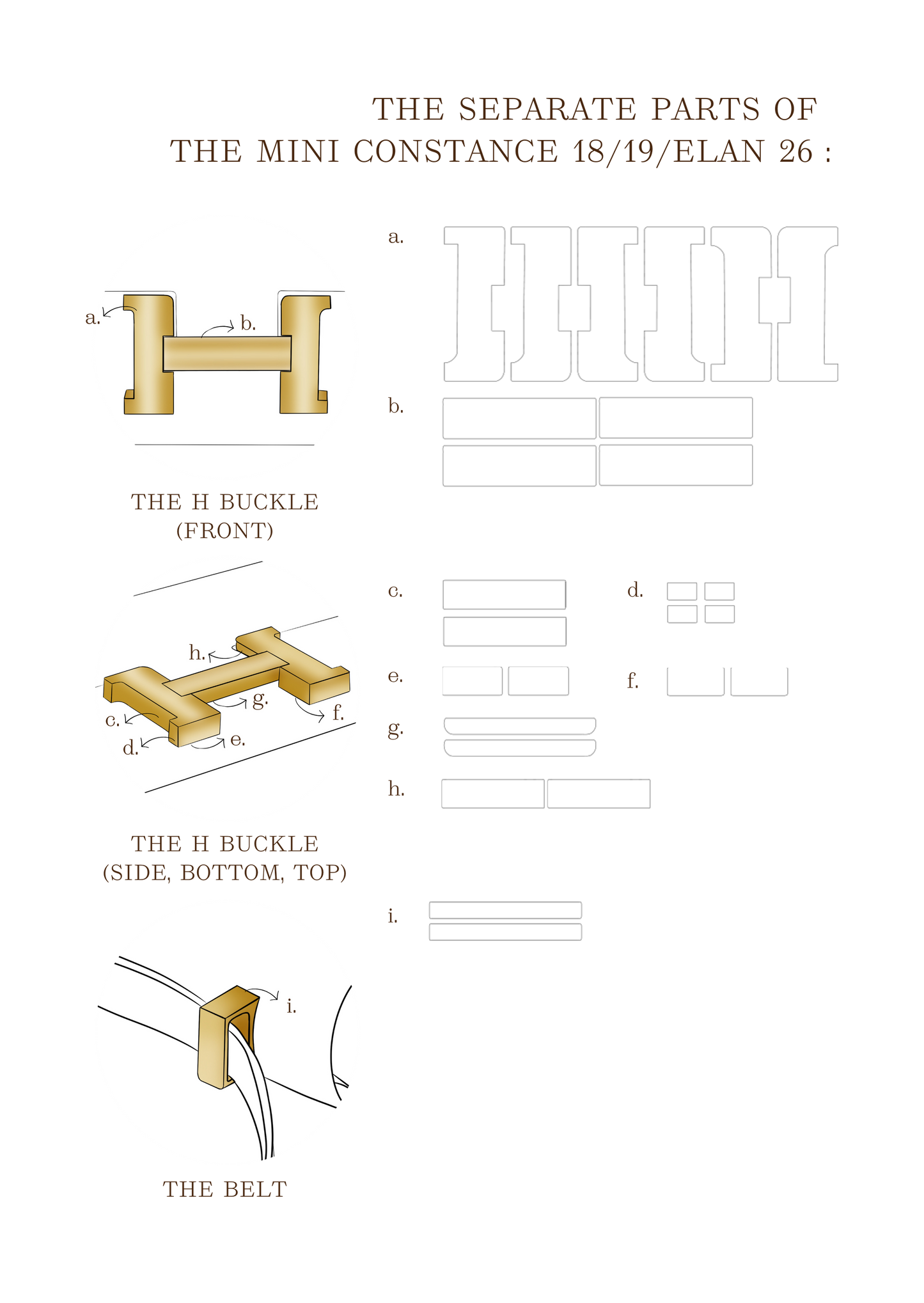 Bag Hardware Protectors | Compatible with Mini Constance 18 / 19 / Elan 26 ** Each pack includes 2 full sets of premium protective stickers **